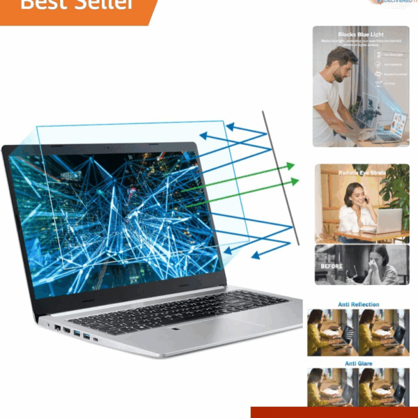 2-Pack 15.6" anti Blue Light Screen Protector, Matte anti Glare for Laptops