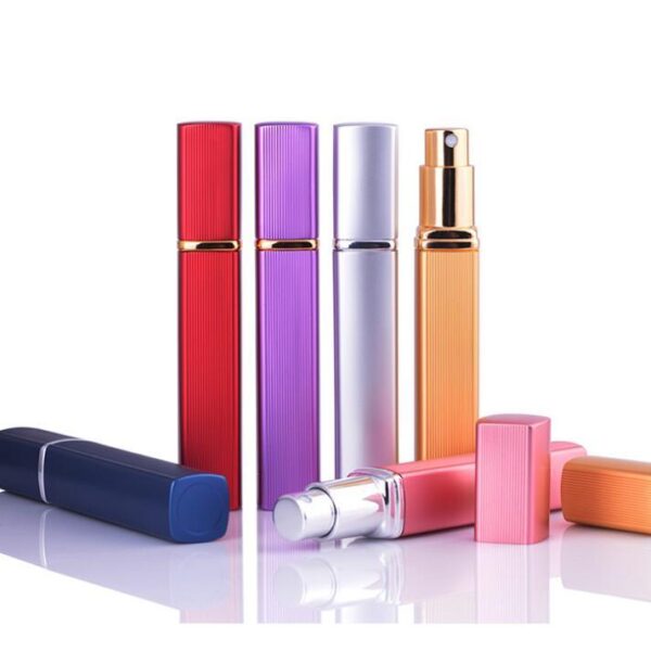 12ML Aluminum Perfume Tube Aluminum Tube Perfume Bottle Glass Bottle Empty Bottle Lipstick Type Perfume Bottled Square