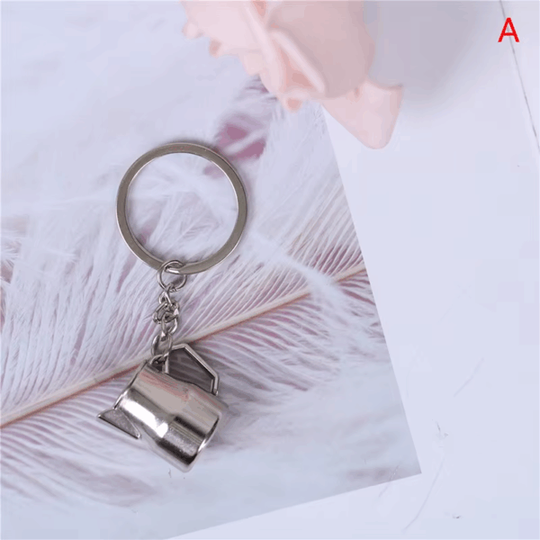 Creative Coffee Keychain Coffee Handle Keyring Portable Coffee Machine Pitcher Keyring Portable Coffeeware Accessories Gift