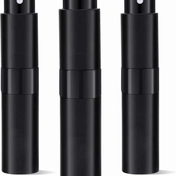 3Pcs 8Ml Cologne Travel Bottle, Perfume Atomizer, Refillable Black