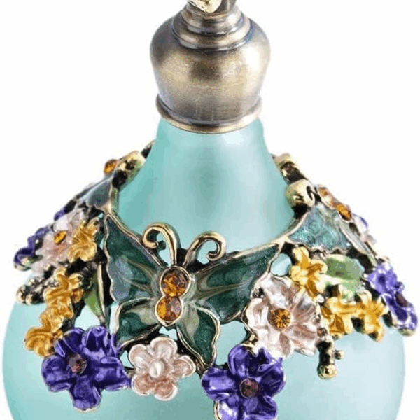 H&D Retro Mini Green Butterfly Perfume Bottle 24Ml