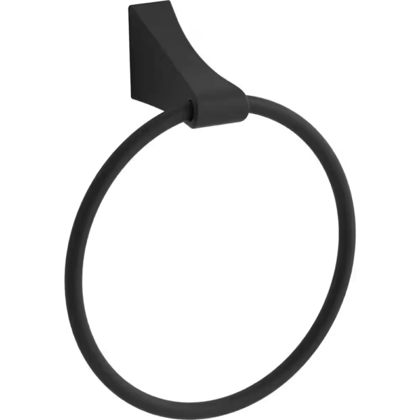 Katun Towel Ring in Matte Black