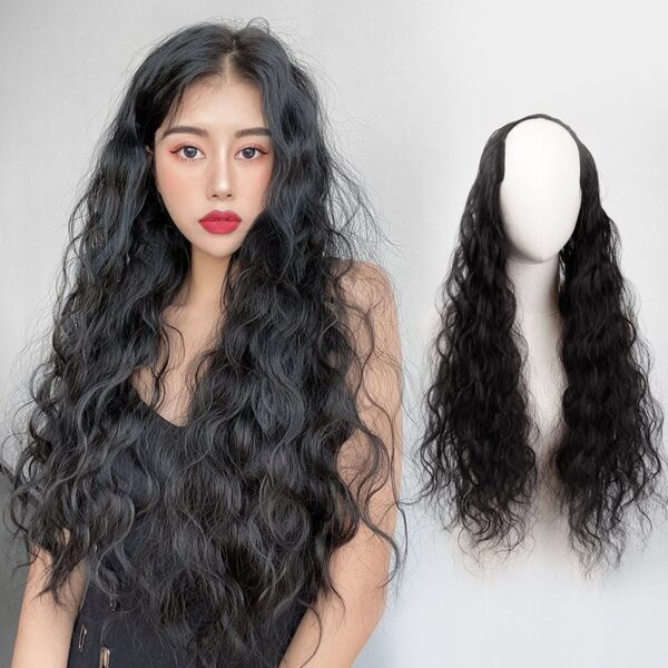 All Real Hair Small Curls Water Ripple Wig For Women