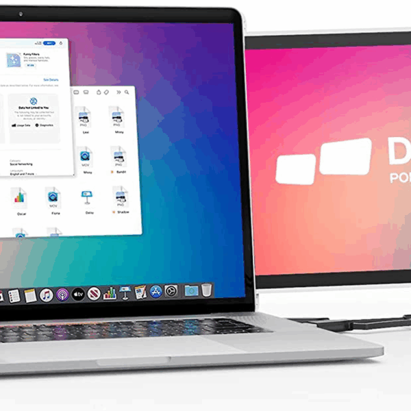 Lite Mobile Pixels Portable Monitor for Laptops 12.5" Full HD IPS Screen,Usb C Mobile Monitor Extender,Plug and Play,Any Laptops Compatible (White)