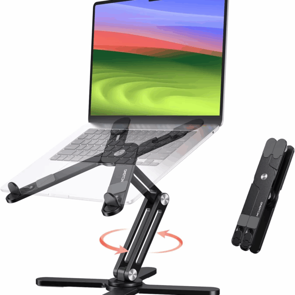 360° Rotating Foldable Laptop Stand, Adjustable Height & Angle for Ergonomic Work, Fits All Laptops up to 16 Inches