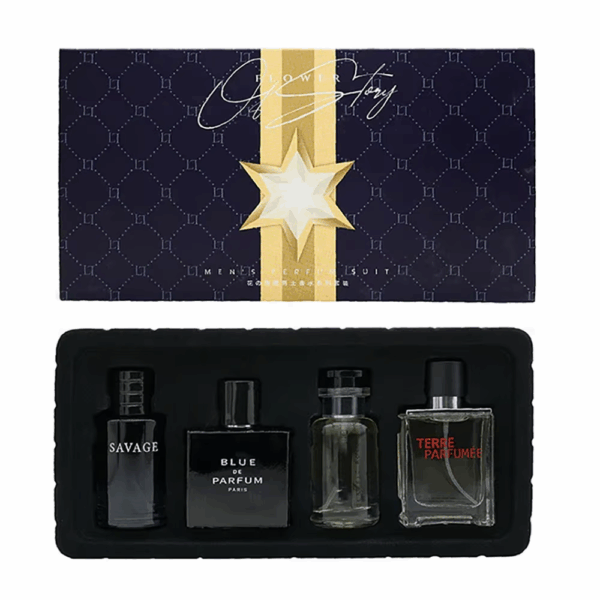 Luxury Brand Perfume Men Cologne 100Ml Parfums Homme Gift Box 4Pcs Set Perfumes Masculinos Natural Floral Fruity Scent Spray