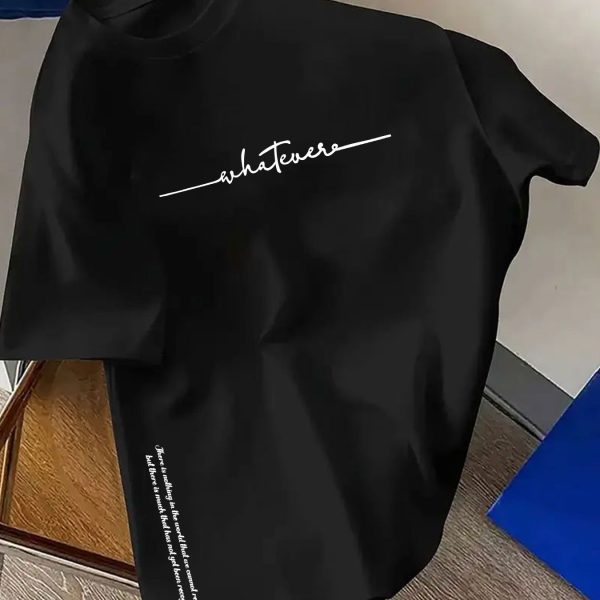 Men's Simple Letter-Print Fashionable Casual Top