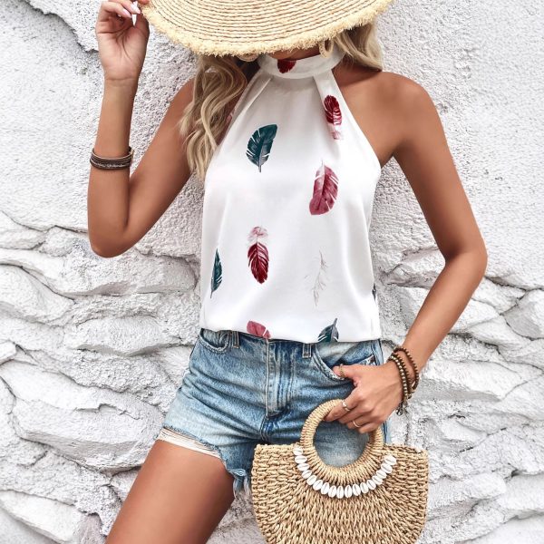 Women's Fashionable Casual Halter Neck Tank Top