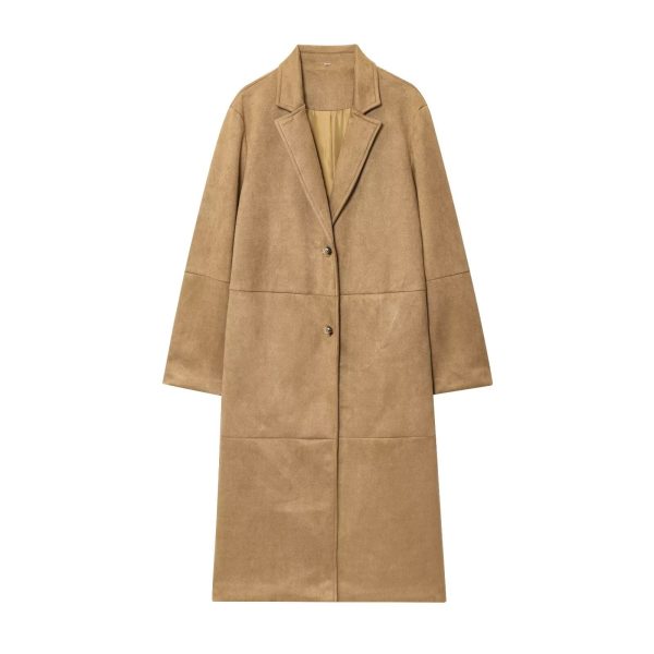 New Fashion Loose Casual Elegant Minimalist Suede Coat Jacket