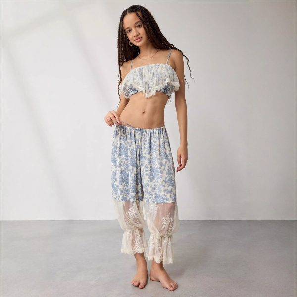 Women's Comfortable Pajama Drawstring Mid-Length Pants