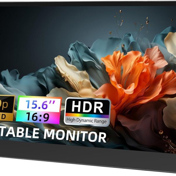 15.6  FHD 1920X1080 1080P IPS Portable Gaming Monitor Second External Display, USB Type C  Mini HDMI, Built In Dual Speaker, W Smart Cover For  PS5 4 3 Laptops, Desktop, Phone