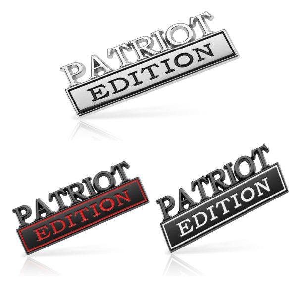 2pcs Patriot Edition Emblems, Emblem 3D Badge Decal Car Truck SUV,Refrigerator Sticker,Window Display Stickers,Bicycles, Laptops, Fridges