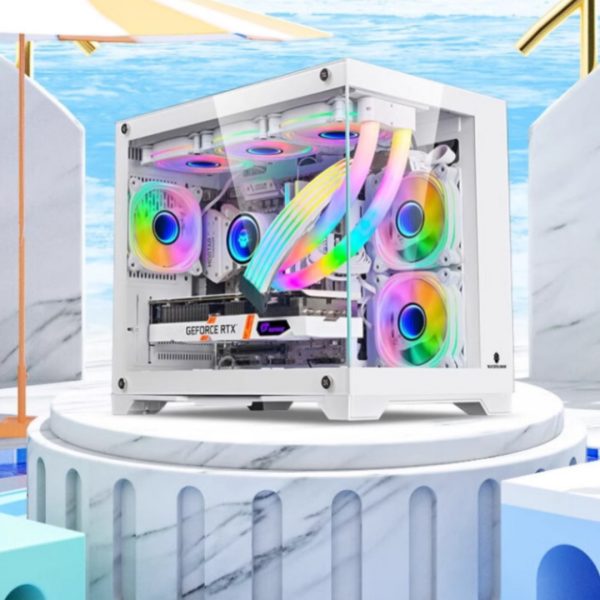 Panoramic Glass 360 Water-cooled Desktop Computer Host
